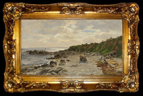 framed  Eduard Gaertner Seashore, ta009-2